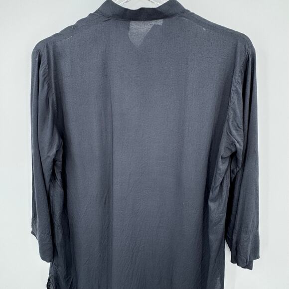 Khaadi Pret Pakistan kurta women's size 8 tunic top long sleeve gray - Picture 4 of 9
